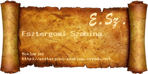 Esztergomi Szabina névjegykártya